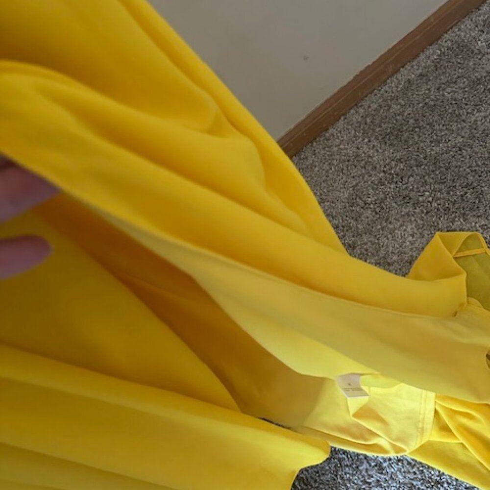 TFNC London Vibrant Yellow Dress   8547  Size 14 - Picture 5 of 13